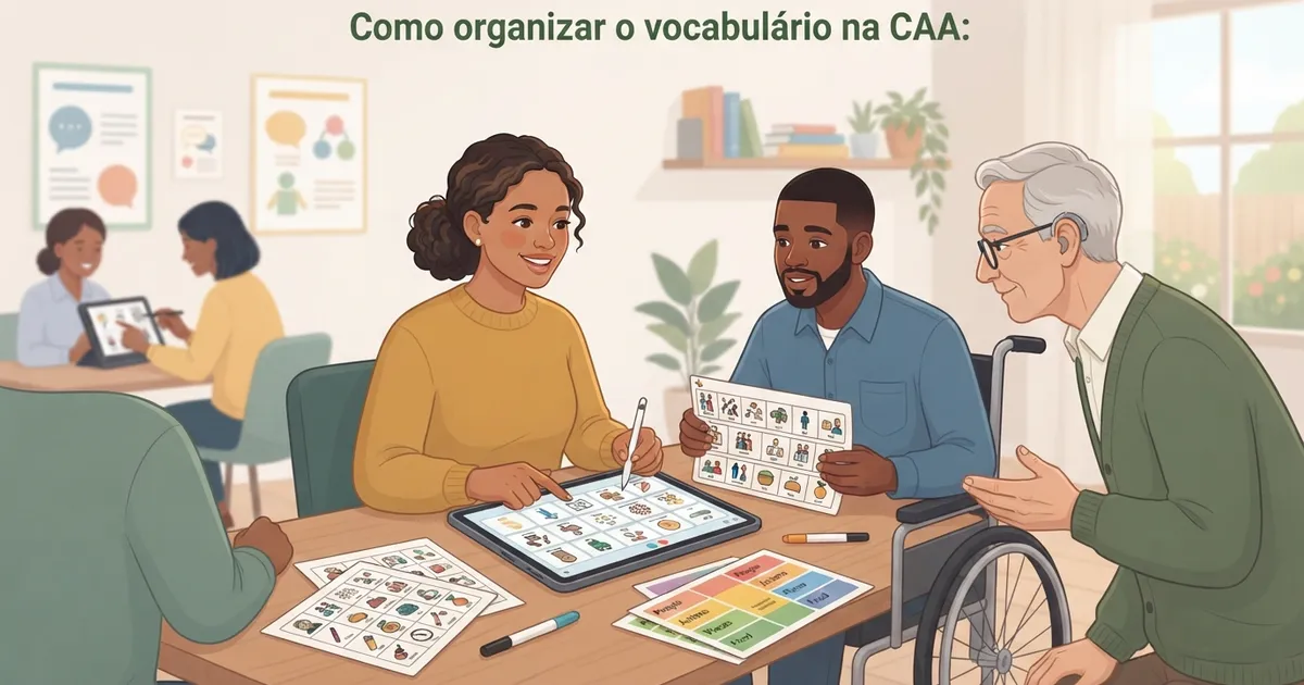 Como organizar o vocabulário na CAA: dicas para montar páginas claras e funcionais