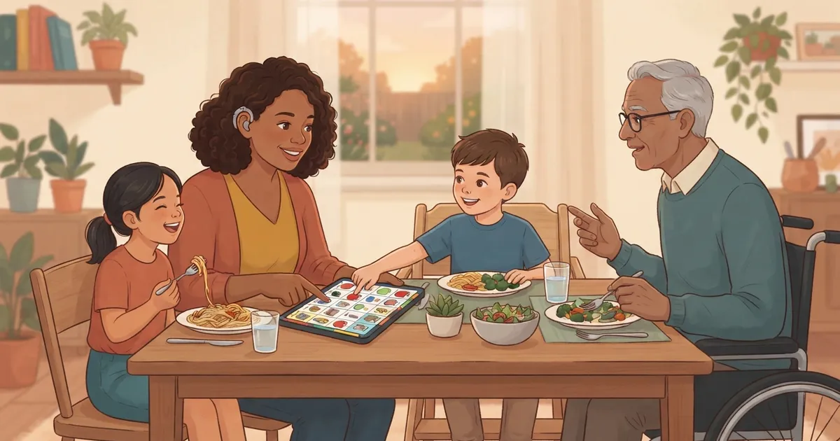 Hora de comer, hora de conversar: como usar a CAA durante as refeições